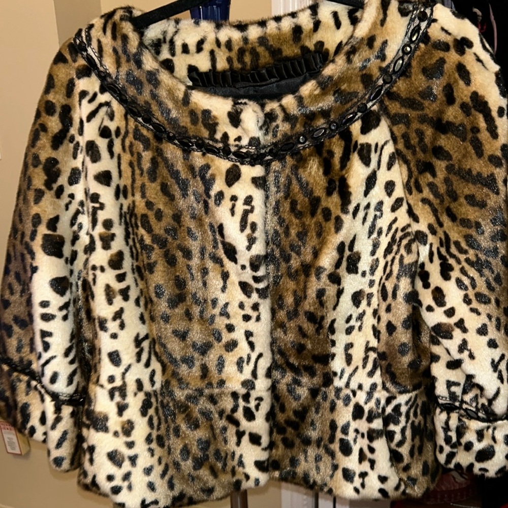 Terry Lewis faux fur short jacket